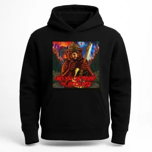 5 Black Smoky the Bear black hoodie