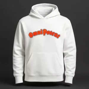 Orange Omni Logo White Hoodie