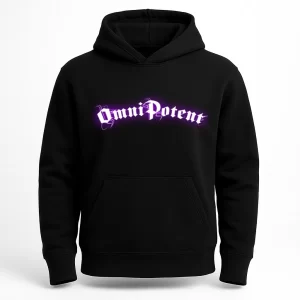 Purple Logo Black Hoodie