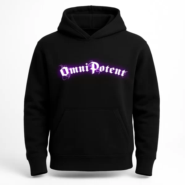 Purple Logo Black Hoodie