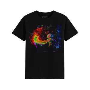 10 white (Black Punch Pic Black T-Shirt