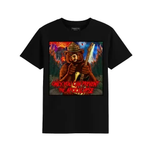 5 ( Black Smoke the Bear Black T-Shirt