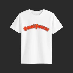 7 ( White Orange Logo White T-Shirt